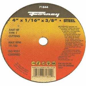 Forney Type 1 4 In. x 1/16 In. x 3/8 In. Steel Cut-Off Wheel 71844  - 1 Each