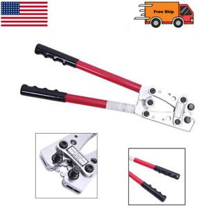 Wire Terminal Crimping Tool 6-50mm Cable Lug Crimper Cu/Al Terminal Plier Red