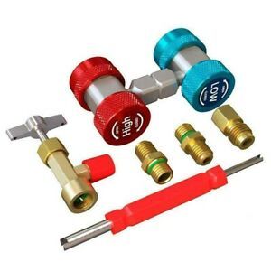 Quick Couplers Side Connector R134A Refrigerant Adapters Remover AC Tool