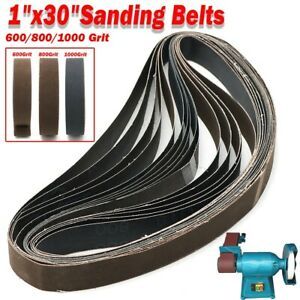 Aluminum Oxide Sanding Belt 15X 1&#034;*30&#034; Sander 600 800 1000 Grit Durable