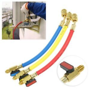 3*R134A R410A R22 R12 3* R134AManifold Gauge Set A/C Refrigeration Charging Hose