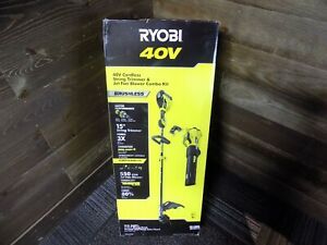 NEW Ryobi RY40950VNM 40V String Trimmer and Jet Fan Blower Combo Kit