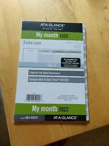 2022 AT-A-GLANCE Monthly Planner Refill, 5.5&#034; x 8.5&#034;, 87229 Day-Timer (481-685Y)