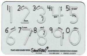 School-Rite Number Templates, Plastic Writing Aide Number Stencil Set, Basic ...
