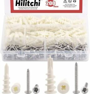Hilitchi, kit de tarugos para pared hueca y autoperforantes para paneles de