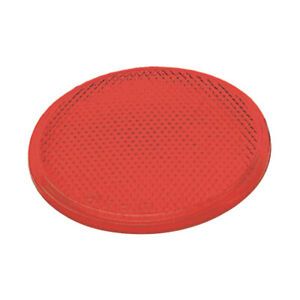 Reflector, Stick-On, Red, Round, Dia 3 In