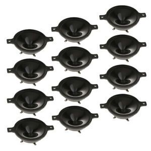 12Pcs Trumpet Round Piezoelectric Speaker Black Assembly Buzzer Loudspeaker