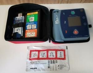 Philips HeartStream FR2 AED Defibrillator M3860A Soft Case 2 Batteries B