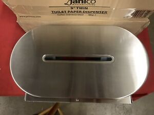Janico #2513 Twin Dual 9” Stainless Toilet Paper Roll Dispenser $135 Retai
