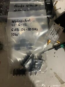 Weinschel 41-6-12 Power Attenuator 10W 6dB 18GHz Tested