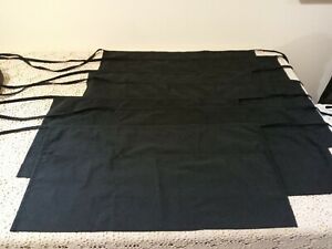 Lot 7 Black Fabric Waitress/Waiter/Server/Restaurant 3 Pocket APRON-XcellentCond