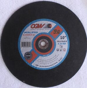 CGW 10&#034; Cut-Off Wheel, 10&#034; x 1/16&#034; x 5/8&#034;, Type 1, A24 RBF, #35577, NOS