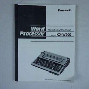 Panasonic Personal Word Processor Operating Instructions KX-W900