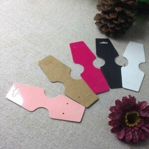 100pc Kraft Necklace Card  Jewelry Display Package Tag Cards Necklaces Packaging