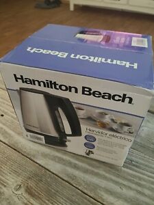 Hamilton Beach 1 Liter Electric Kettle Tea and Hot Water Heater Stainless Steel