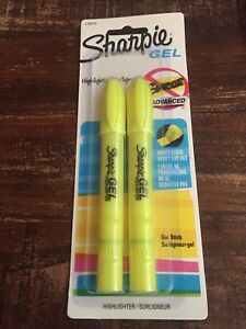 Sharpie Accent Gel, Fluorescent Yellow 2 Highlighters No Smear