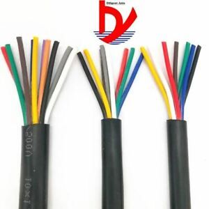 RVV cable black 26AWG 0.12MM2 RVV 2/3/4/5/6/7/8/10/12/14/16/20 control signal li