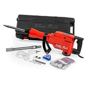 Heavy Duty Electric Demolition Jack hammer Concrete Breaker W/Case, 2200Watt