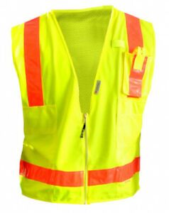 (Class 2 Mesh / Zipper, 5X-Large, Yellow (High Visibility)) - Occunomix