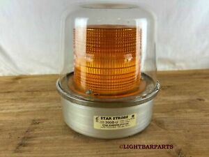 STAR STROBE Amber Light Beacon 200B-U 12-48 VDC - Snow Plow - Towing