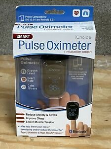 iChoice Smart Pulse Oximeter + Relaxation Coach Bluetooth Heart Rate &amp; Oxygen