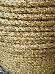 1/2&#034; Manila Rope Hemp Natural Decorative Dock Deck Landscape Natural Fiber