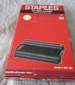 New Staples Fax Ribbon Cartridge Model #SFB-45C  Brother Intellifax PC301