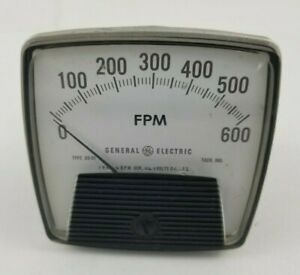 General Electric Type D0-91 Panel Meter. 0-600 FPM. Used. fast shipping!!!