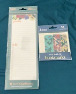 Erin Condren Snap-In dashboard &amp; mini bookmarks, Flower Power