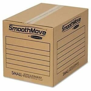 Fellowes 7713801 SmoothMove Basic Small Moving Boxes - Kraft Blue, 25 Per Pa