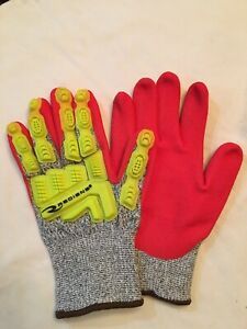 Radians RWG603 ANSI Cut Level 5 Nitrile Dip Gloves w/ TPR, 1 PAIR Brown Medium