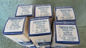 Lot of 6 NOS General Electric 100T10/7-6V T10 Bulb C-6 100 Watts Contour Proj.