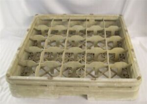 Gray Plastic 25 Compartment Dishwasher Glass Rack Height 2-11/16&#034;
