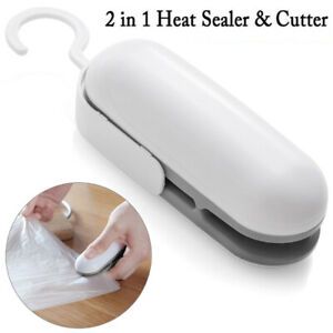 2 In 1 Plastic Bag Sealer Mini Packing Tool Heat Sealing Portable Necessities