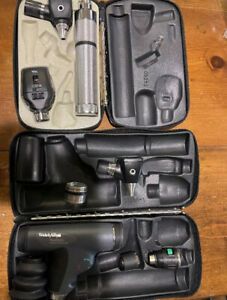 Welch Allyn Panoptic Ophthalmoscope set 11820 With Rechargeable Handle &amp; extras