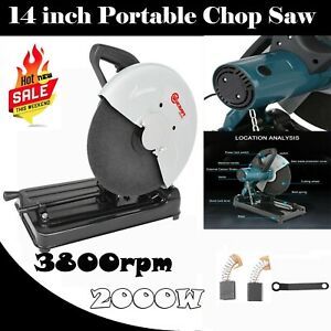 14Inch Blade  Portable Cut Off 110V Chop Saw for Abrasives &amp; Metal 2000W 3800rpm