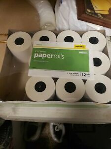 Office Max 2 1/4” Bond Lot 10 Rolls 130’ OM98103 Paper Rolls