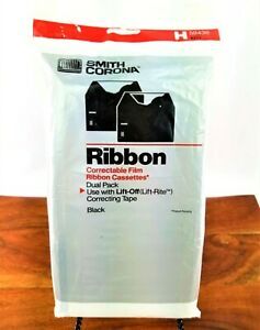 Smith Corona Correctable Film Ribbon Cassettes 2 Pack H 59436 1033 Black NOS