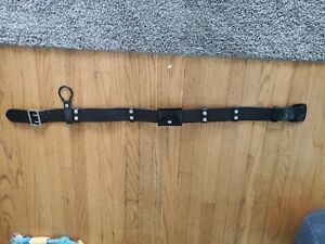 GOULD AND GOODRICH DUTY BELT LEATHER BLACK with accessories Size 38