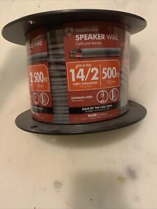 Southwire Speaker Wire 500-Ft 14/2 Stranded CU In-Wall CMR/CL3R Grey