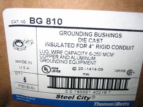 T&amp;B BG810 Insulated Ground Bushing Diecast 4&#034;