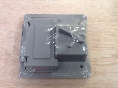 Hubbell taymac plastic 2-gang toggle and receptacle gfci cover for sale