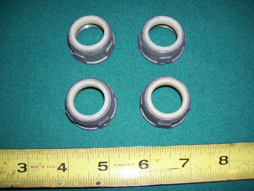(4) - 3/4&#034; INSULATED THROAT METAL CONDUIT BUSHINGS - NEW-OLD-STOCK