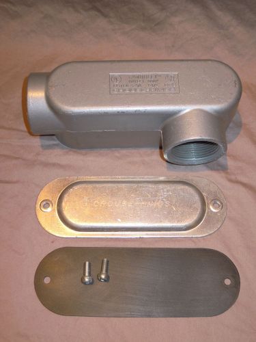Crouse-hinds condulet lr49 conduit body 1-1/4&#034; - complete with gasket and cover for sale