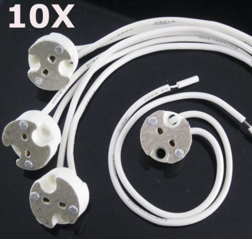 10pcs mr16 mr11 socket base led bulb halogen lamp lighting holder wire connector for sale