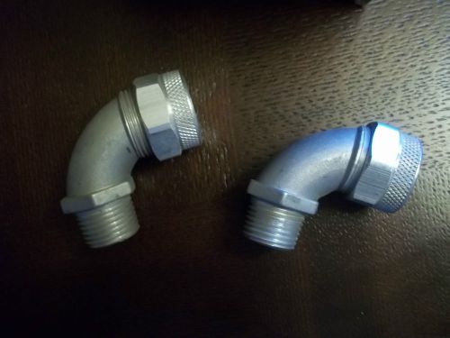 Lot of 2 remke rsr-9108 right angle cord grip 1/2&#034; npt 0.4375-0.500&#034; cord drop for sale