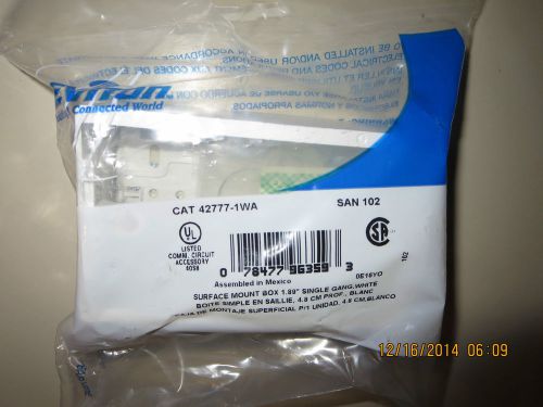 Leviton 42777-1wa surface-mount back box, 1-gang, white, fire retardant phenolic for sale