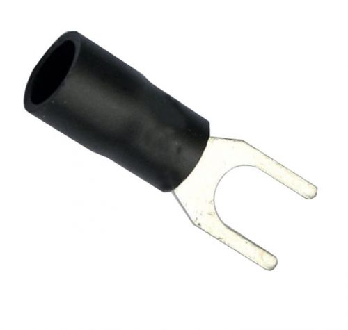 20pcs crimp spade wire connector 37amp fork terminal black 5.3mm best us for sale