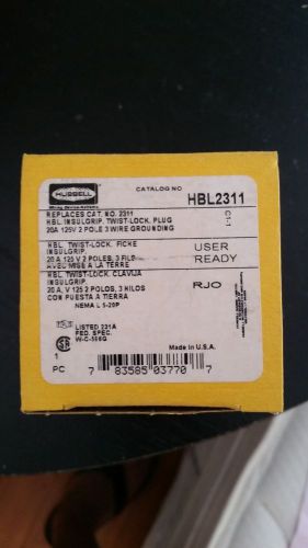 Hubbell hbl2311 twistlock plugs - 20a   120v for sale