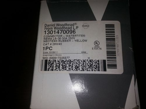 New in box daniel woodhead 29w48 watertite connector nema l6-30, 30a, 250v for sale